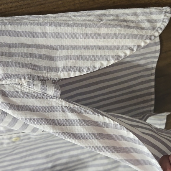 HINSON WU-"Halsey" 3/4 Sleeve Oversize Stripe Shirt-Size Medium - Picture 9 of 15